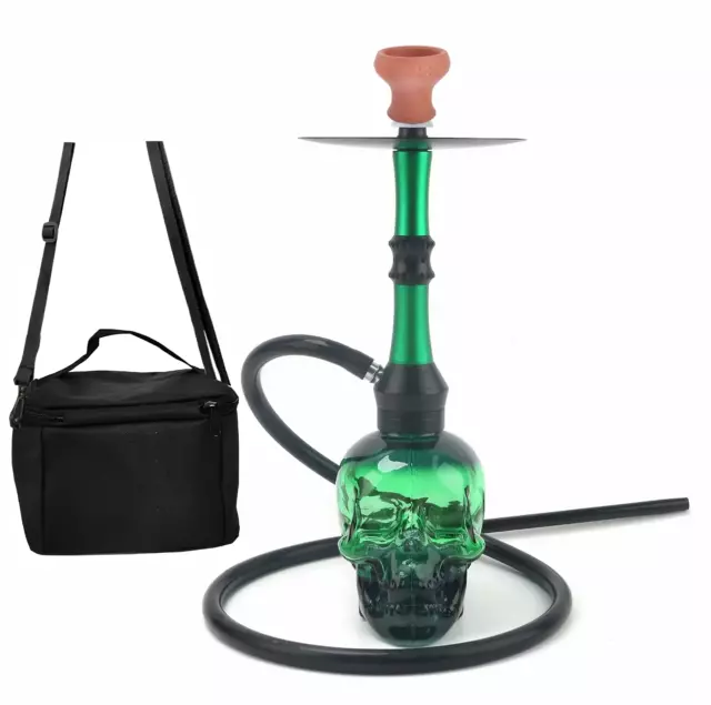 MS - Shisha , Aluminium + Glas ,Wasserpfeife.  Hookah 45 cm , Shisha mit Tasche