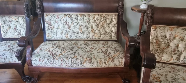 KARPEN(?)Extraordinary 4 pc Portrait Bust Parlor Set - Rare LG Rocker
