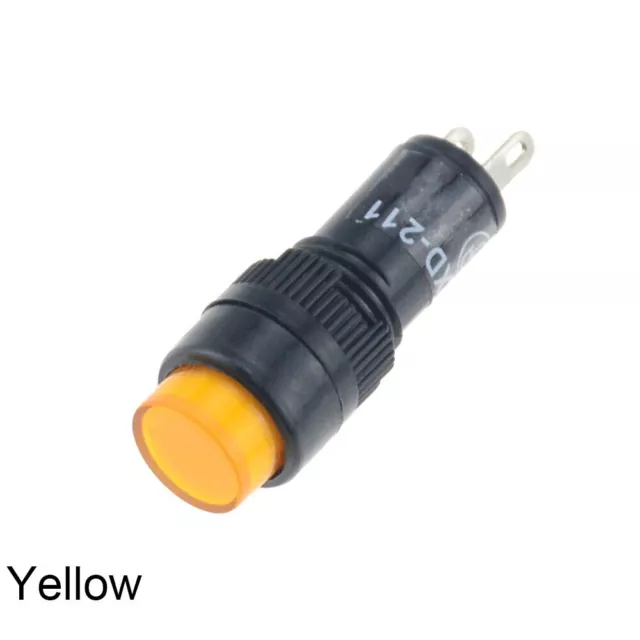 10Mm Yellow Led 12V Distribution Box Plastic Indicator Signal Light Lamp