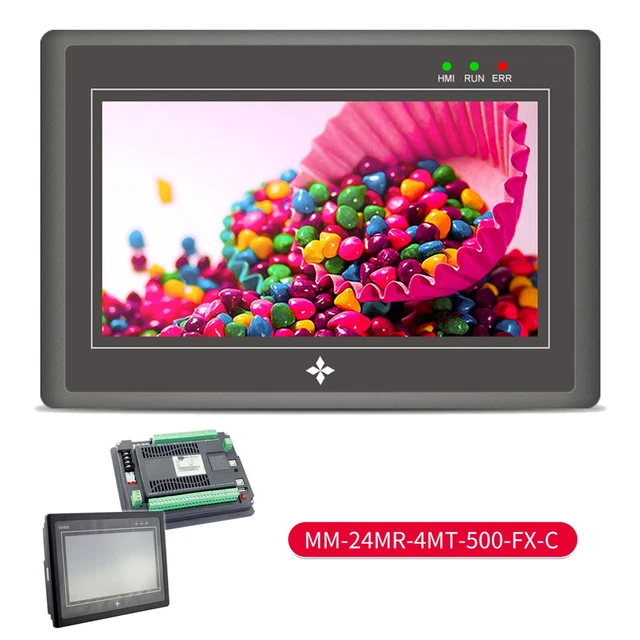 thumbnail image 2 of 5-Inch HMI PLC Controller – 28 Points, Relay Output, Programmable Logic Controller For Industrial Automation 2 of 4