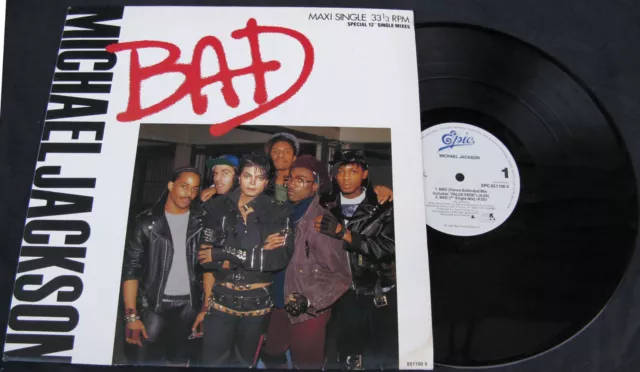 Michael Jackson BAD Disque 33t 12" LP Maxi Single Vinyl Record Disc 1987