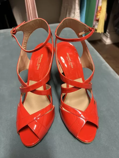 Michael Kors Collection Cordelia Mandarin Sandals Heels Size 39.5 2