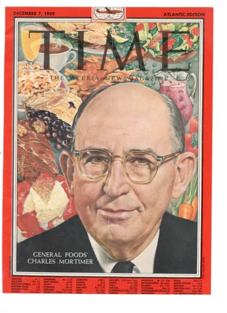 General Food Charles Mortimer 1959 Time Cover Original 1 Seite