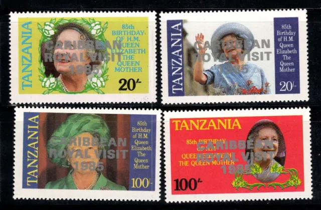 Tanzania 1986 Nuovo ** 100% Soprastampato Regina Elisabetta II
