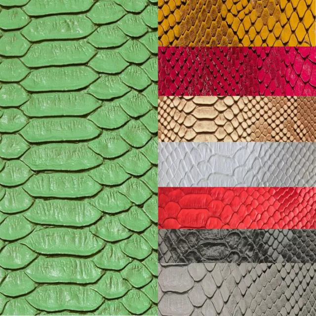 Green/black Faux Viper Snake Skin Vinyl-faux Leather-3D Scales-sold By The  Yard.