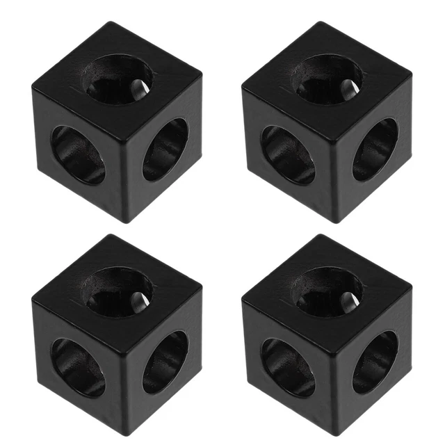 4 stücke Eckhalterungswürfel Black Eckhalterungswürfel Cube Aluminium Block Cube