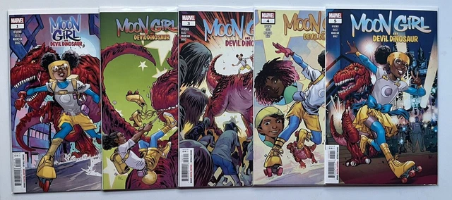 Moon Girl and Devil Dinosaur 1 2 3 4 5 Complete Comic Set Lot Run - Marvel 2023