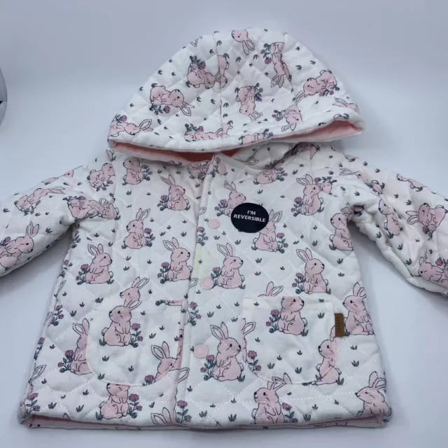 Baby Girl Jacket Reversible Size 9 - 12 Mths