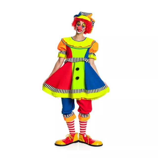 Clown Kostüm Damen Verkleidung Faschingskostüm Clownskostüm Zirkus Karneval