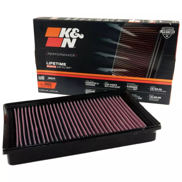 Filtro Aria Filtro K&N 33-3005 per Audi Seat Skoda VW 1.6d 1.8i 2.0d 2.0i