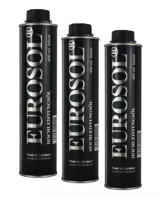 EUROSOL Hochleistungsöl Zusatz Additiv Schwarz 3x400ml HO0004