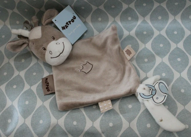 New Nattou Donkey Horse Comfort Blanket Soother Blankie Baby Plush Crown