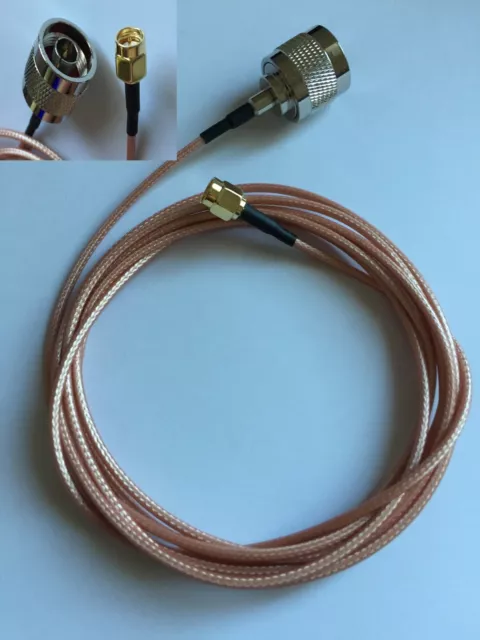 Type N Male to SMA Male RG316 Coaxial Cable 2M SDRplay RSP1/2/3 Hack RF RTL SDR