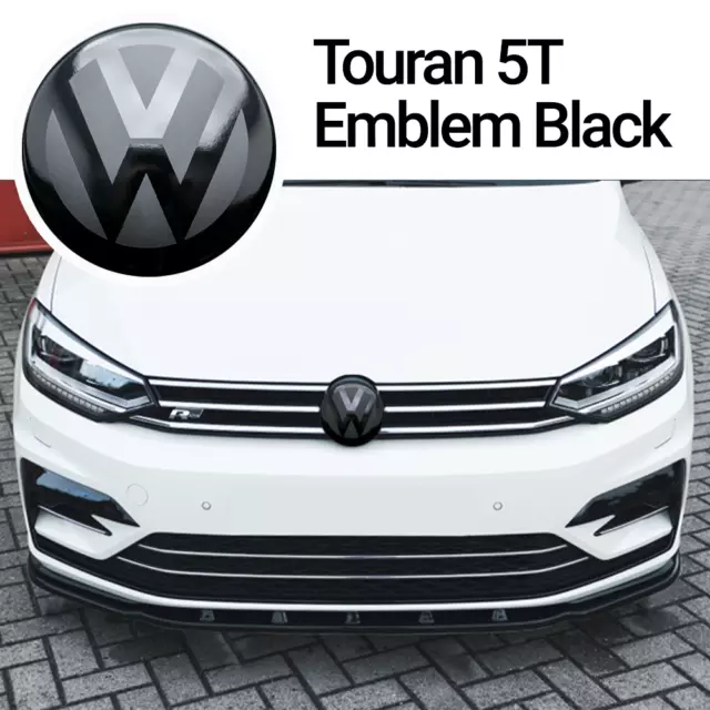 VW TOURAN 2 5T Front Emblem Schwarz Black Vorne Zeichen Logo R-Line ACC TSI  EUR 199,90 - PicClick DE