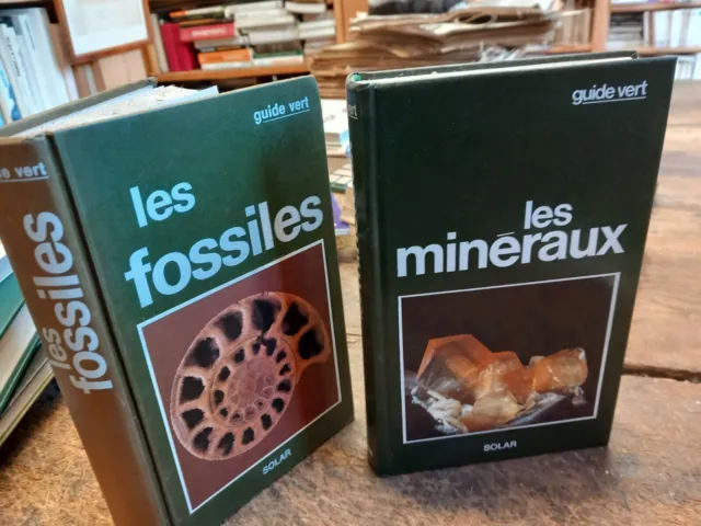 lot de 2 livres guide vert les fossiles les minéraux