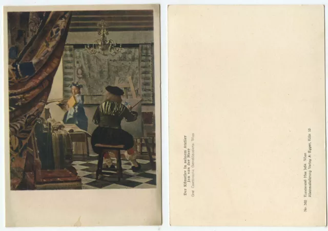 34968 - Jan van der Meer in seinem Atelier - alte Ansichtskarte
