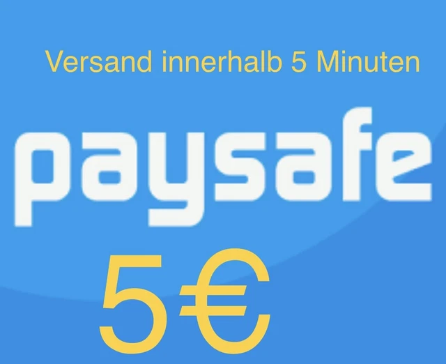 PaySafeCard 5€ Guthaben - Versand innerhalb 5 Min - Beschreibung Beachten