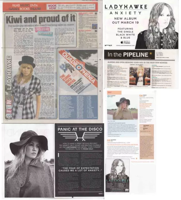 LADYHAWKE : CUTTINGS COLLECTION - adverts interviews