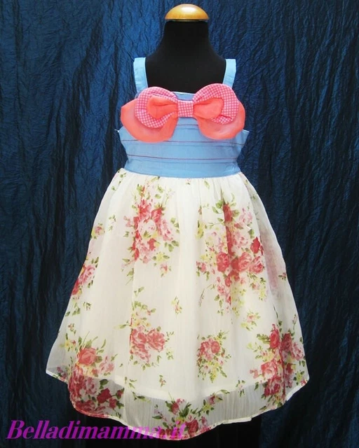 Vestito Abito Cerimonia Elegante Bimba Bambina BellaDiMamma (2-10 anni)