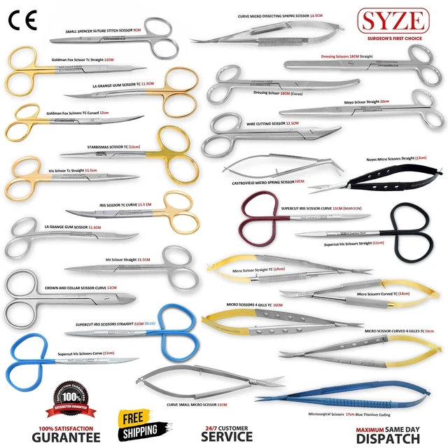 OPERATING DISSECTING DENTAL Surgical Scissors Tissue Suture Medical