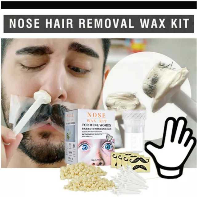 Nasenhaar Wachs Nose Wax Kit Schmerzlos Haarentfernung Set für Männer und Frauen 3