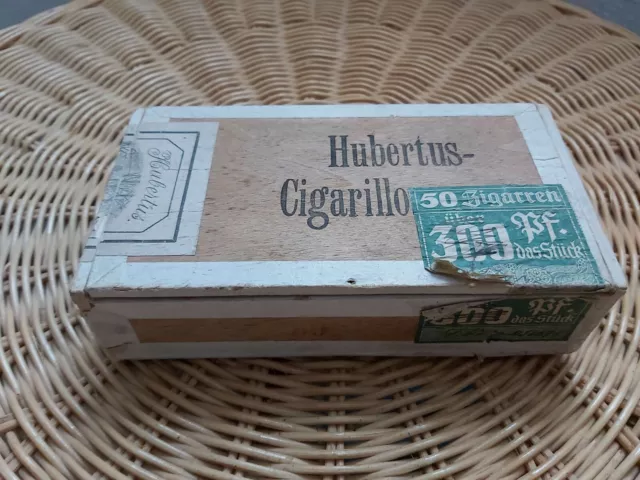 alte Zigarrenkiste HUBERTUS-Cigarillo, leer