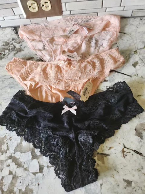 VICTORIA'S SECRET PANTIES Cheekini Lace Trim Underwear Sexy Cheeky Bikini  New Vs $13.95 - PicClick