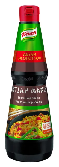 Salsa di soia dolce Knorr Ketjap Manis salsa di spezie asiatica 1x 1 litro NUOVA MHD 2/24