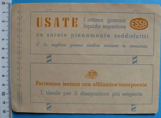 planning settimanale con pubblicità d'epoca '900 -C1171