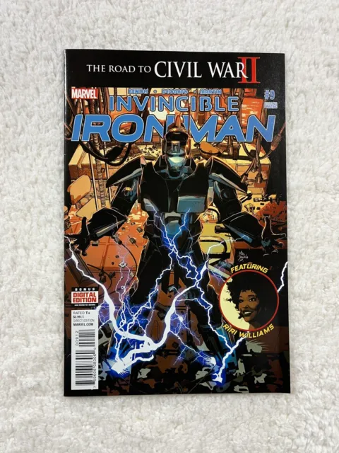 Invincible Iron Man #9, 2nd Print 1st Riri Williams Marvel Comics 2016