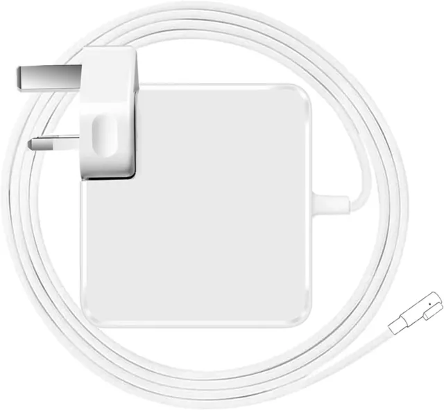 Replacement L shape 60W MacBook Pro Charger with UK Power Adapter