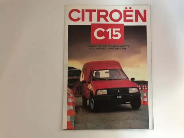 brochure depliant publicitaire de concession citroen C15