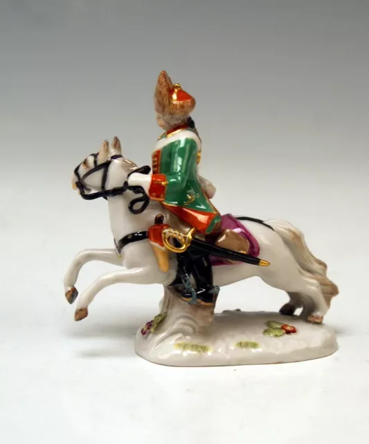 Meissen  Reiter Jäger Soldaten Figur  Husar  Zu  Pferde  Kaendler Mnr:  69540 2