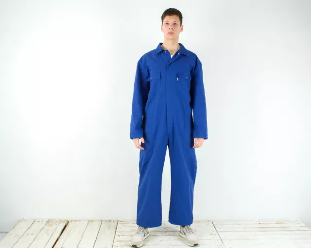 Bardusch Hommes 3XL Salopette Utilitaire Travaux Ue 58 Bleu de Combinaison Vtg