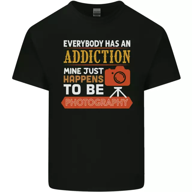 Photography Addiction Funny Photographer Mens Cotton T-Shirt Tee Top