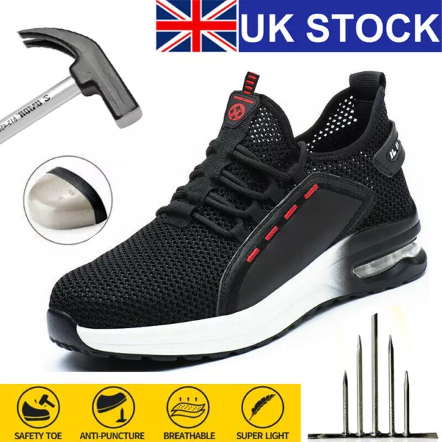 Mens Womens Lightweight Steel Toe Cap Safety Absorbing Trainers Boot Shoes Uk ..