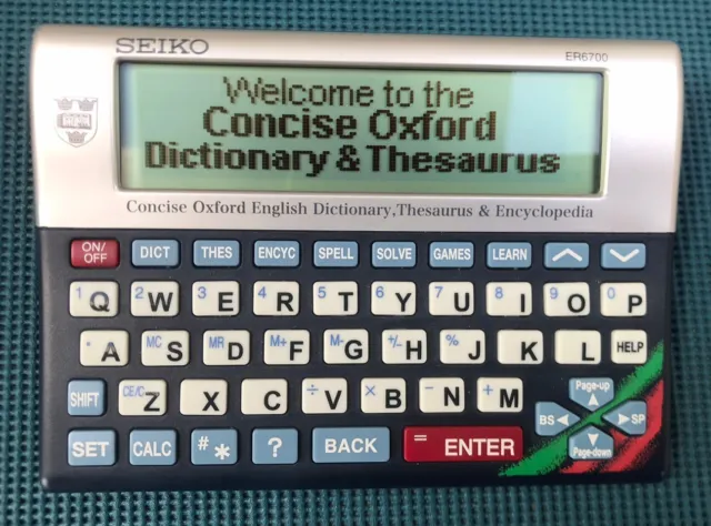 ONLY £99 !! Seiko ER6700 Oxford Dictionary /Thesaurus Encyclopedia/Crossword