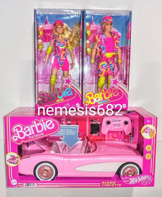 BARBIE THE MOVIE Neon Roller Skating Outfit Barbie/Ken + Hot Wheels RC