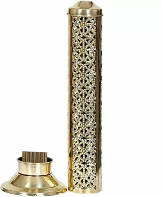 Handmade Brass Agarbatti Stand Beautiful  Safety Incense Holder with Ash Catcher