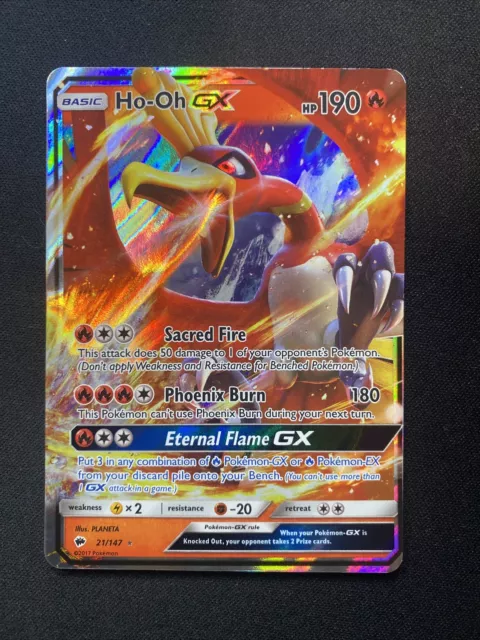  Pokemon Ho-Oh-GX - 131/147 - Full Art Ultra Rare - Sun