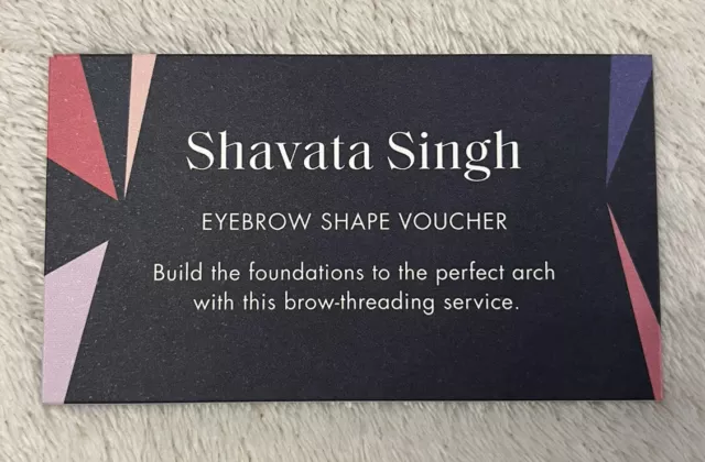 💕Shavata Singh Eyebrow Shape Voucher Brow-threading Service Harvey Nichols