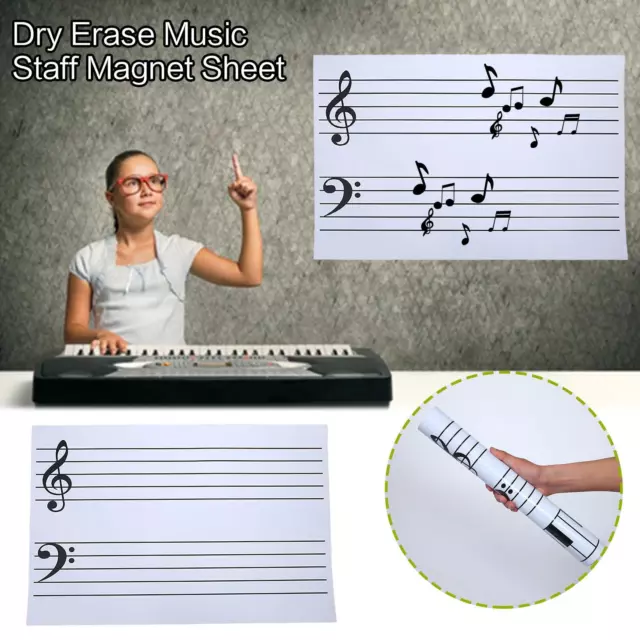 Leichtes Lehrbrett Personal Whiteboard Musical Note Whiteboard # V4C0