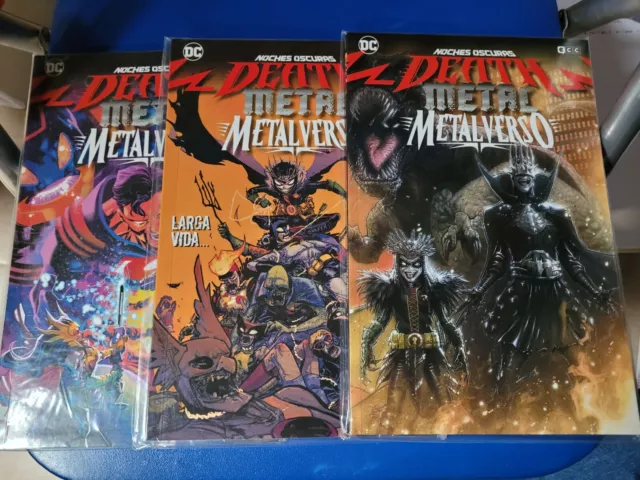 BATMAN DEATH METAL 1 a 6 NOCHES OSCURAS "METALVERSO" TAPA BLANDA !NUEVOS!