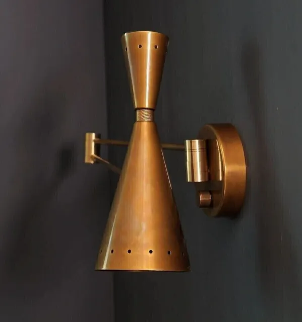 Lámpara de pared moderna de mediados de siglo, lámpara de pared hecha a...