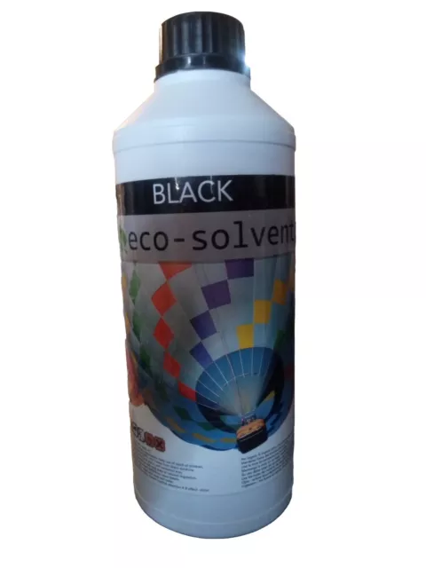 Black eco solvent Ink for Mutoh RJ, VJ Series, Valuejet, & more 1L (.26 gal)