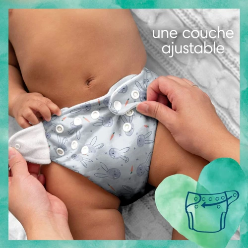 PAMPERS Harmonie Hybrid Kit de 15 Coeurs Absorbants et 1 Couche Lavable 3 à16kg 3