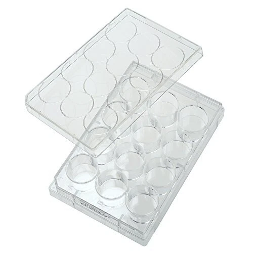Celltreat 229112 12 Well Tissue Culture Plate with Lid Sterile 3.85cm2 Cell G...