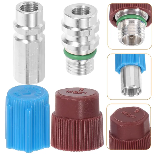 1 Pair Refrigerant Hose Adapter Conditioning Hose Connector Fitting Adapter