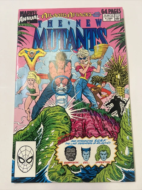 Marvel Annual ATLANTIS ATTACKS -the New Mutants Annual 5 • 1989. VF +