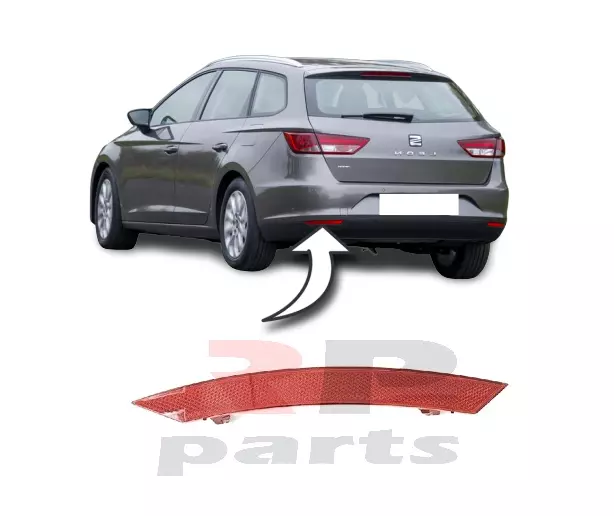 For Seat Leon 5F St 2012 - 2019 Genuine Rear Bumper Reflector Red Left N/S